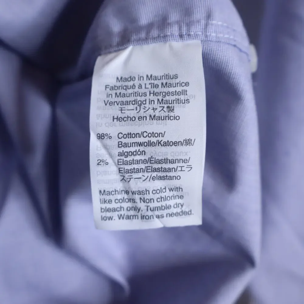 J. CREW Ludlow Slim Stretch Dress Shirt Blue Button Up Cotton Poplin Men's 15/33